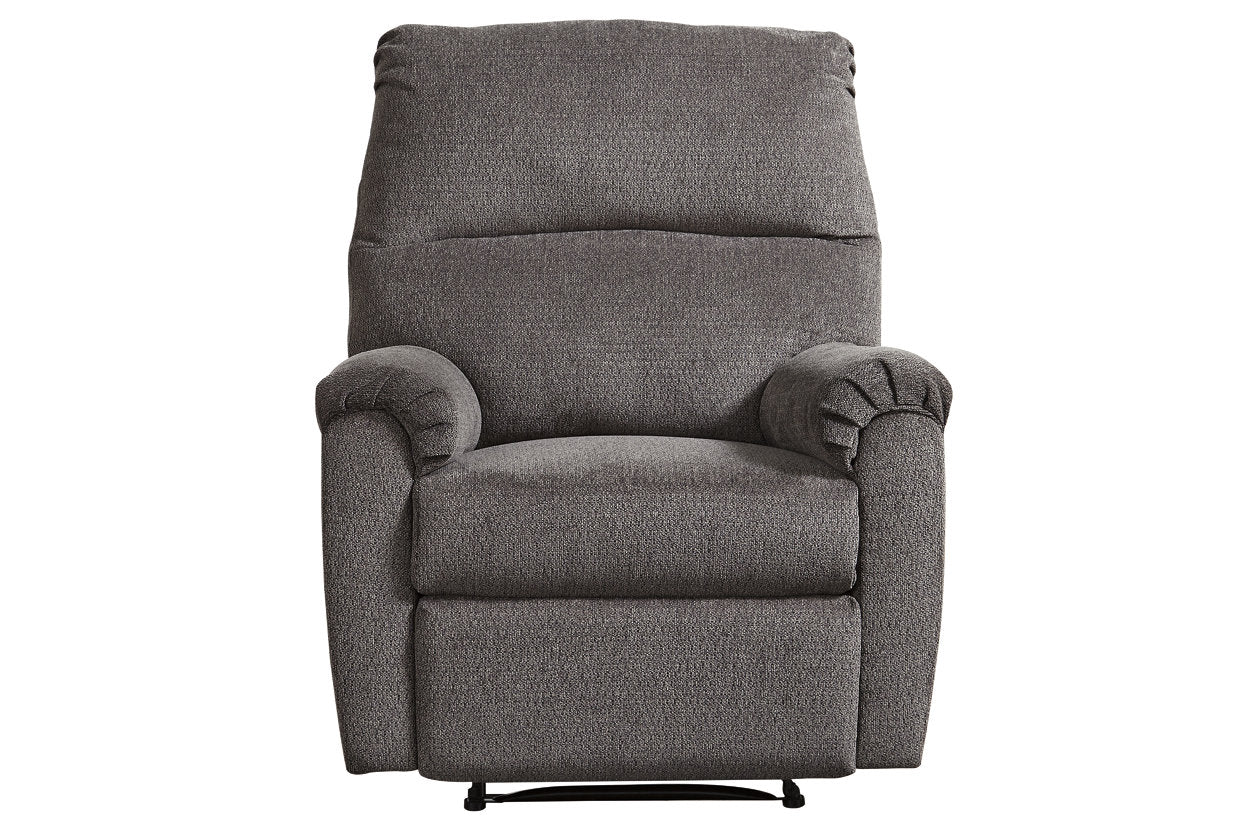 Nerviano Gray Recliner - 1080329 - Luna Furniture - Dallas Store