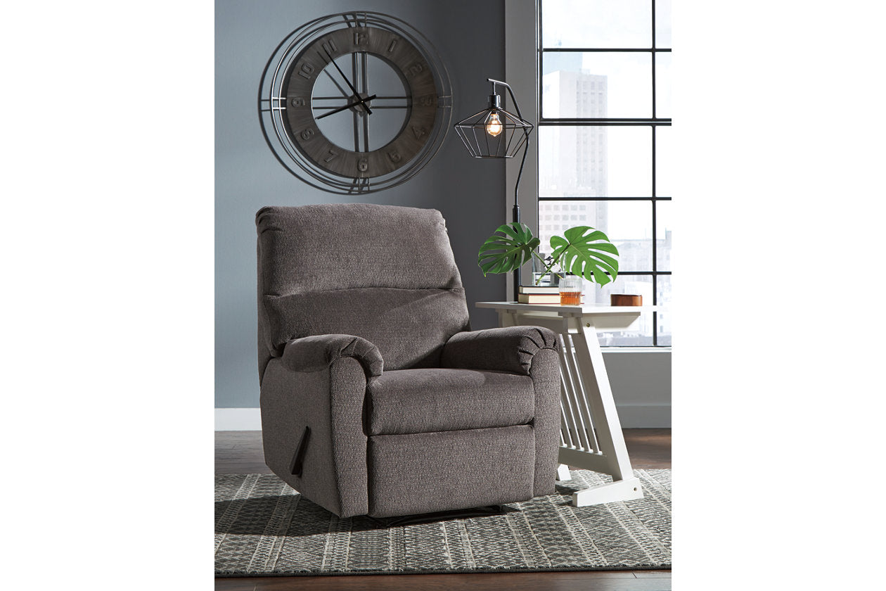 Nerviano Gray Recliner - 1080329 - Luna Furniture - Dallas Store