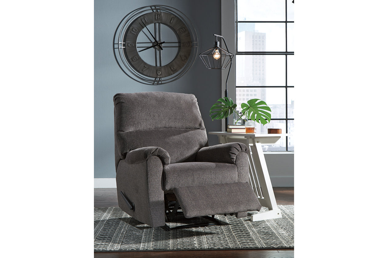 Nerviano Gray Recliner - 1080329 - Luna Furniture - Dallas Store
