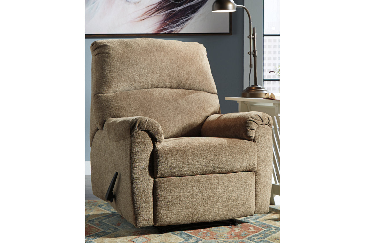 Nerviano Mocha Recliner - 1080129 - Luna Furniture - Dallas Store