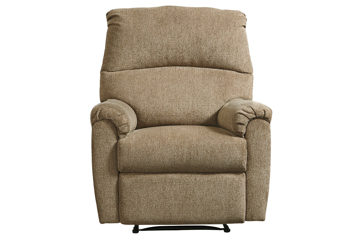 Nerviano Mocha Recliner - 1080129 - Luna Furniture - Dallas Store