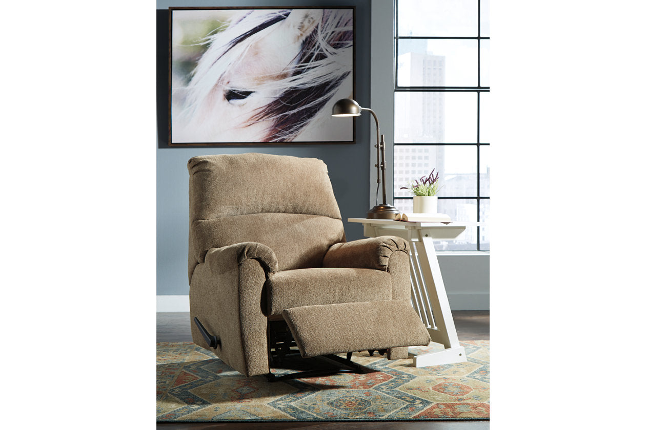 Nerviano Mocha Recliner - 1080129 - Luna Furniture - Dallas Store