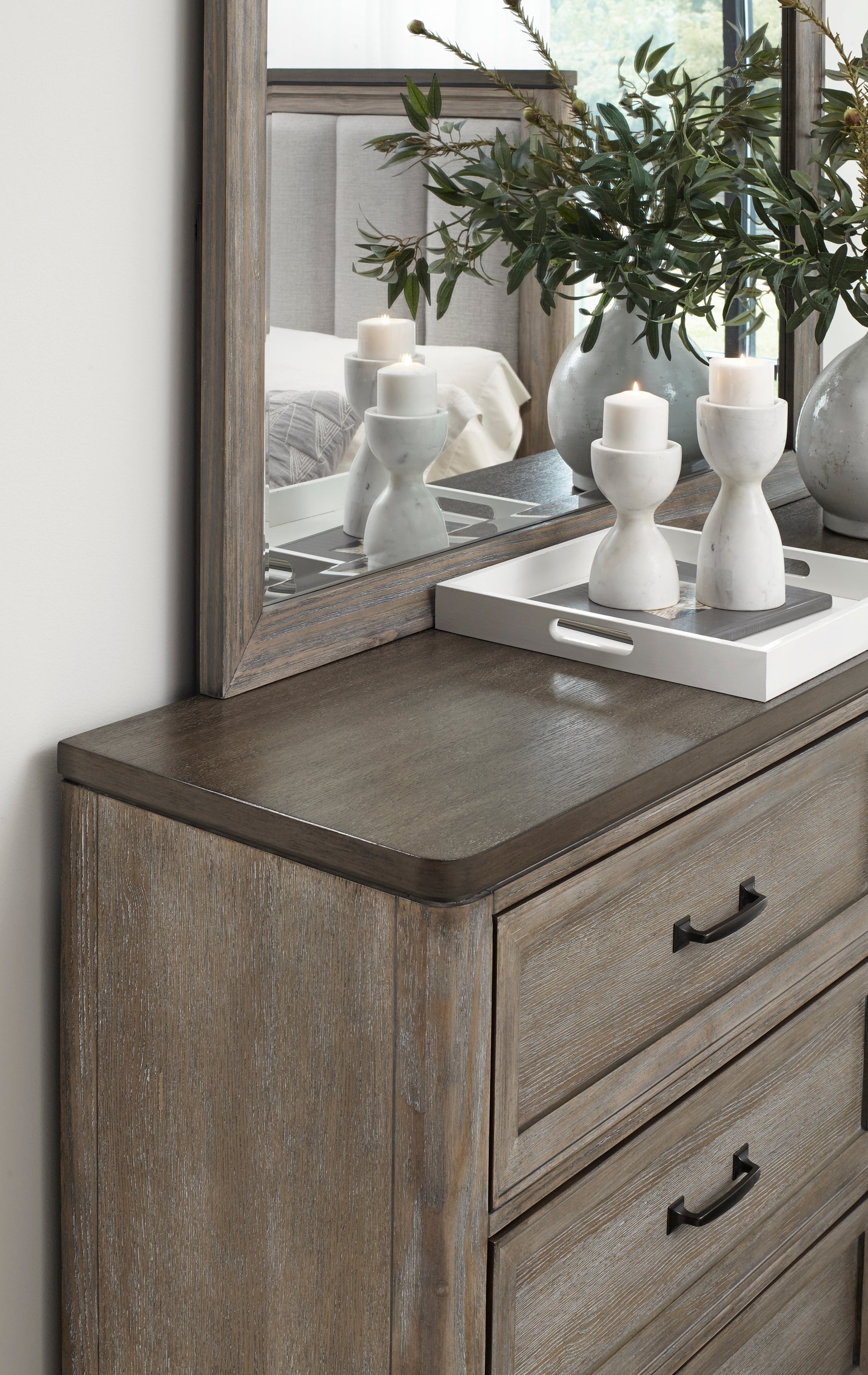 Newell Light Brown Mirror (Mirror Only) - 1412-6 - Luna Furniture - Dallas Store