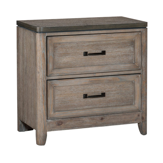 Newell Light Brown Nightstand - 1412-4 - Luna Furniture - Dallas Store
