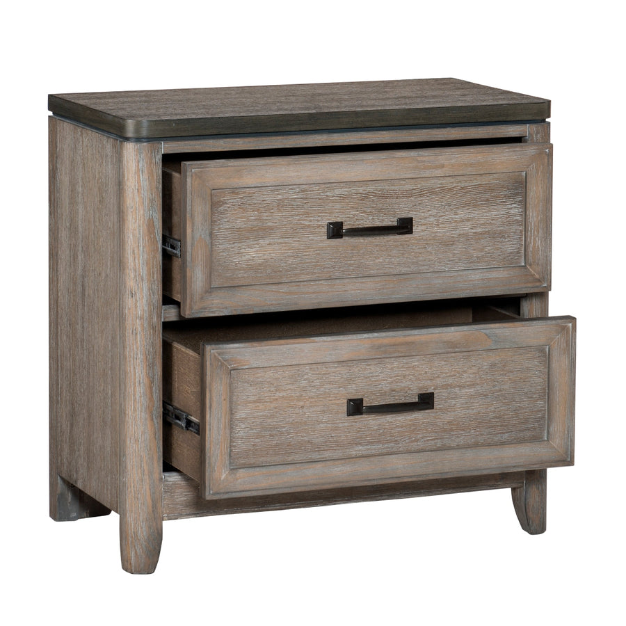 Newell Light Brown Nightstand - 1412-4 - Luna Furniture - Dallas Store
