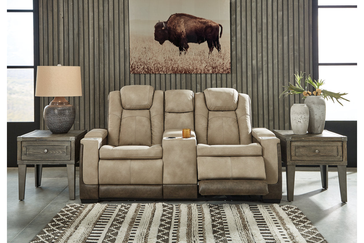 Next-Gen DuraPella Sand Power Reclining Loveseat with Console - 2200318 - Luna Furniture - Dallas Store