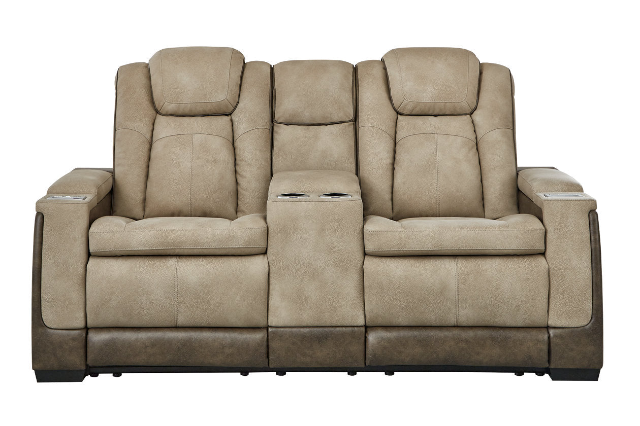 Next-Gen DuraPella Sand Power Reclining Loveseat with Console - 2200318 - Luna Furniture - Dallas Store