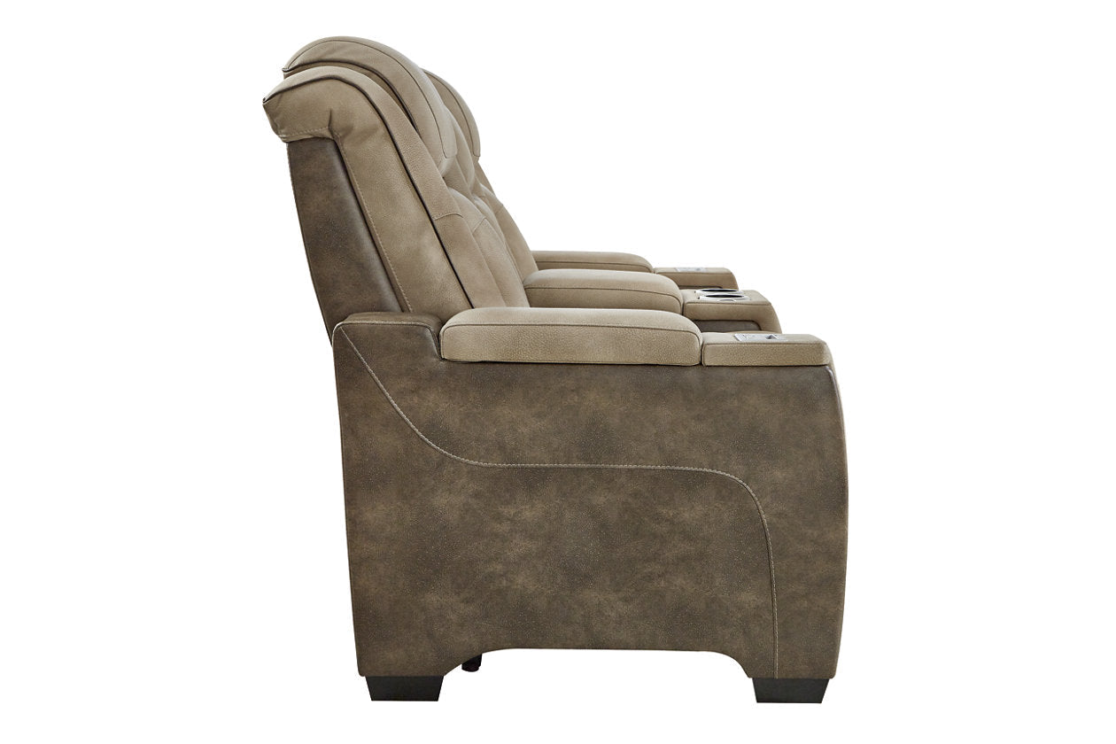 Next-Gen DuraPella Sand Power Reclining Loveseat with Console - 2200318 - Luna Furniture - Dallas Store