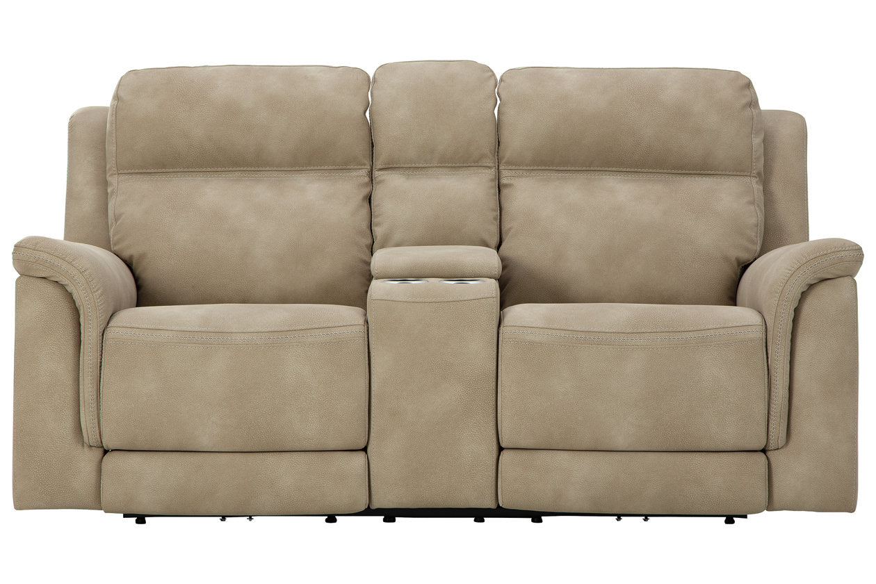 Next-Gen DuraPella Sand Power Reclining Loveseat with Console - 5930218 - Luna Furniture - Dallas Store