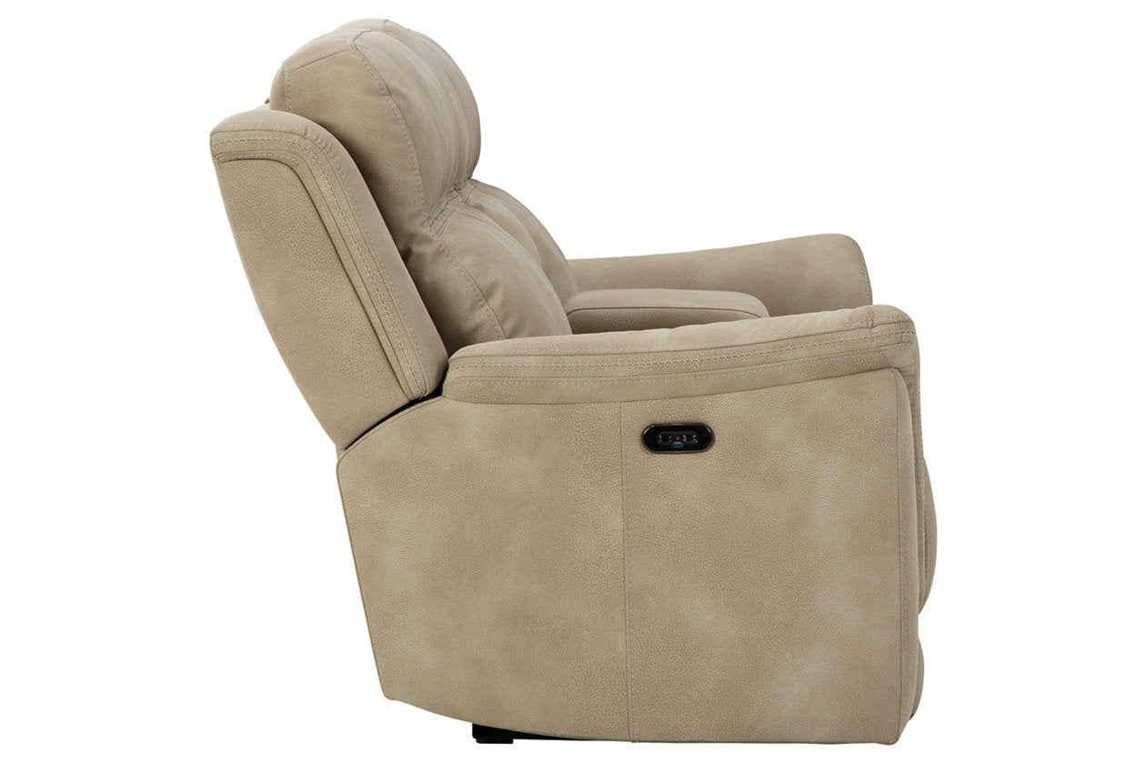 Next-Gen DuraPella Sand Power Reclining Loveseat with Console - 5930218 - Luna Furniture - Dallas Store