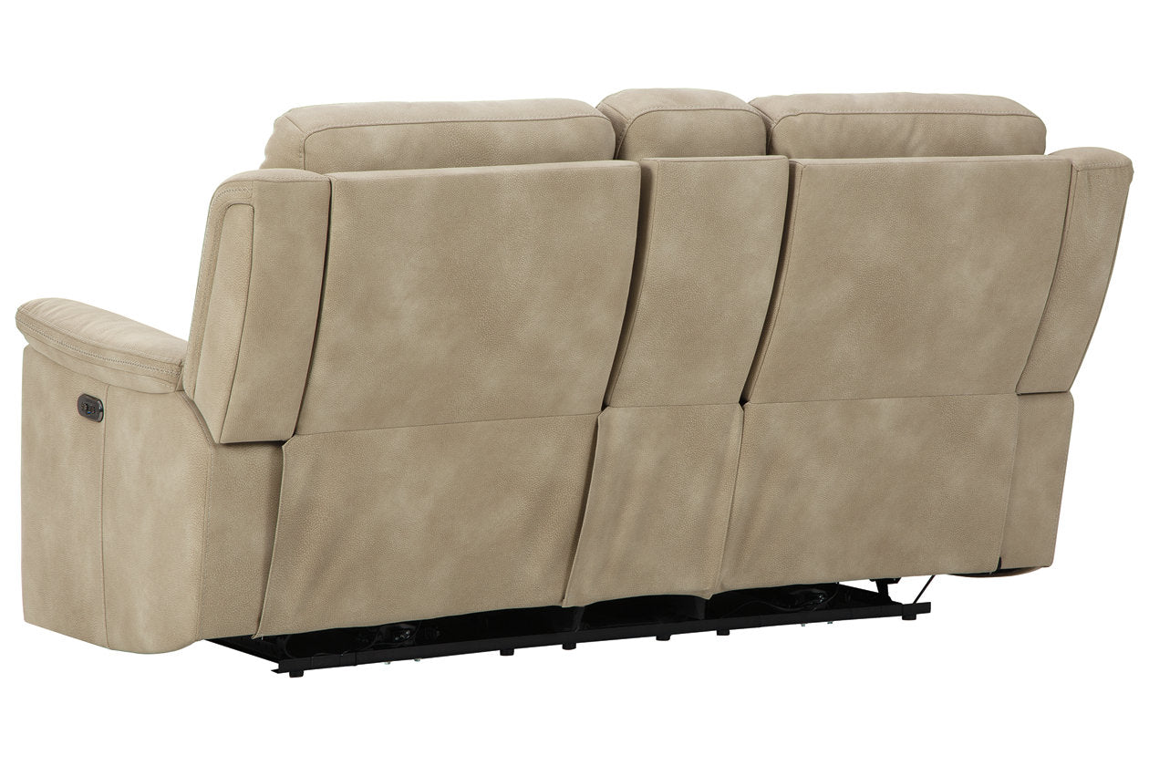 Next-Gen DuraPella Sand Power Reclining Loveseat with Console - 5930218 - Luna Furniture - Dallas Store