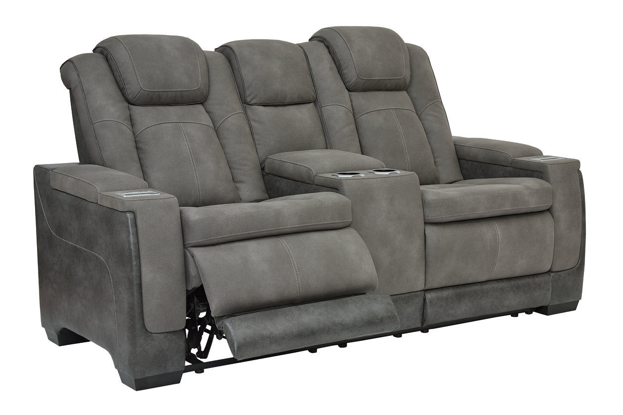 Next-Gen DuraPella Slate Power Reclining Loveseat with Console - 2200418 - Luna Furniture - Dallas Store
