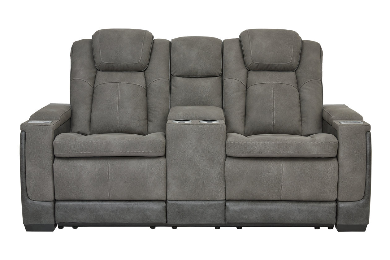Next-Gen DuraPella Slate Power Reclining Loveseat with Console - 2200418 - Luna Furniture - Dallas Store
