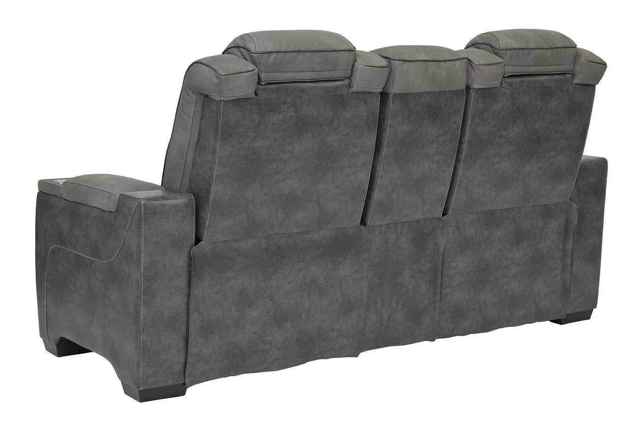 Next-Gen DuraPella Slate Power Reclining Loveseat with Console - 2200418 - Luna Furniture - Dallas Store