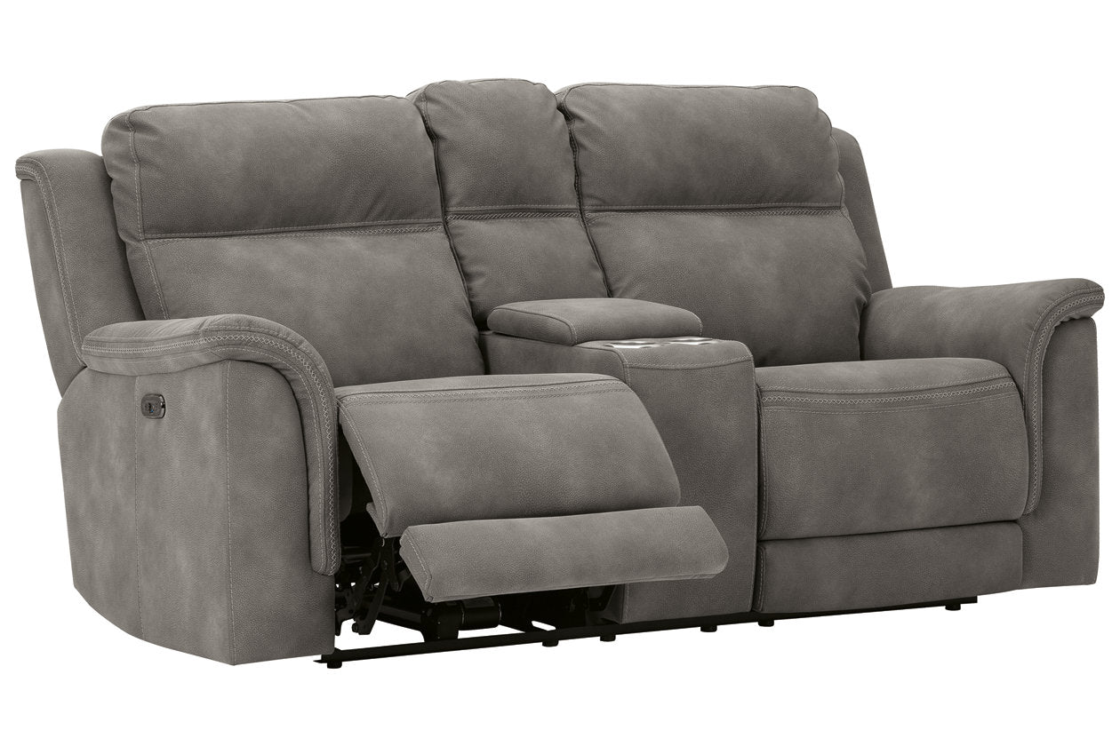 Next-Gen DuraPella Slate Power Reclining Loveseat with Console - 5930118 - Luna Furniture - Dallas Store