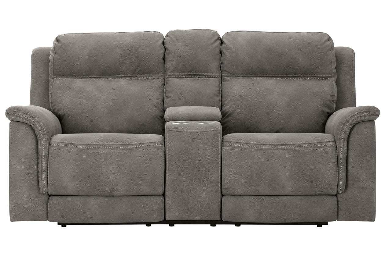 Next-Gen DuraPella Slate Power Reclining Loveseat with Console - 5930118 - Luna Furniture - Dallas Store