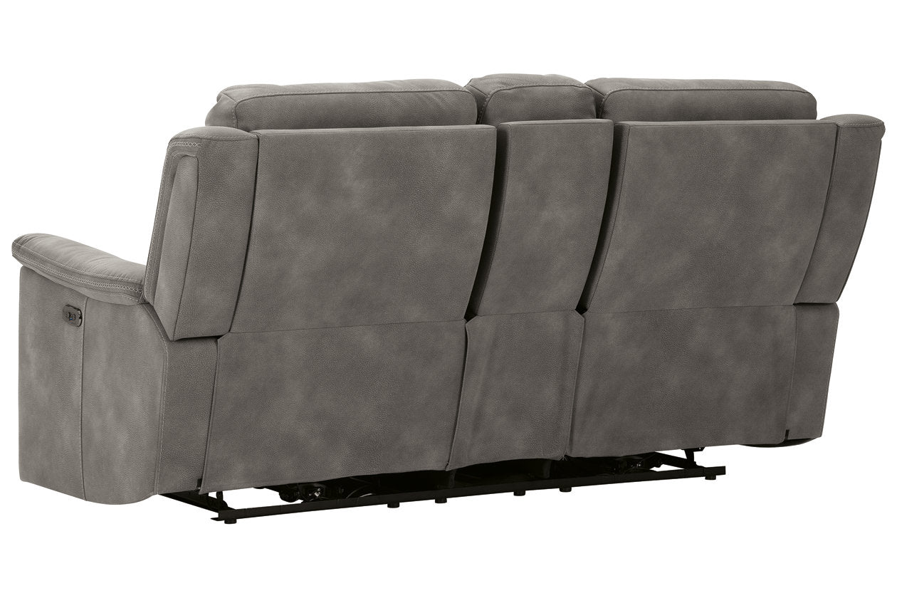 Next-Gen DuraPella Slate Power Reclining Loveseat with Console - 5930118 - Luna Furniture - Dallas Store