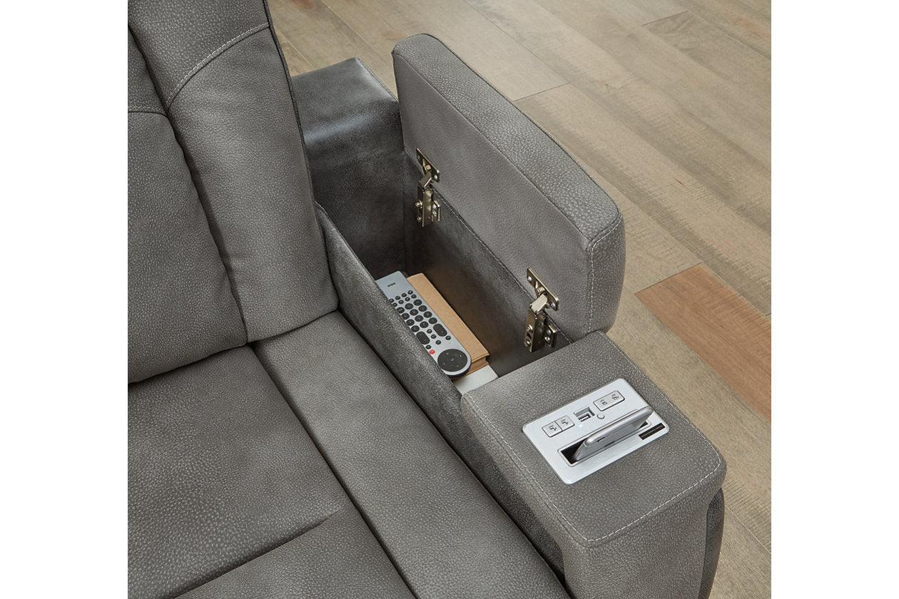 Next-Gen DuraPella Slate Power Reclining Sofa - 2200415 - Luna Furniture - Dallas Store