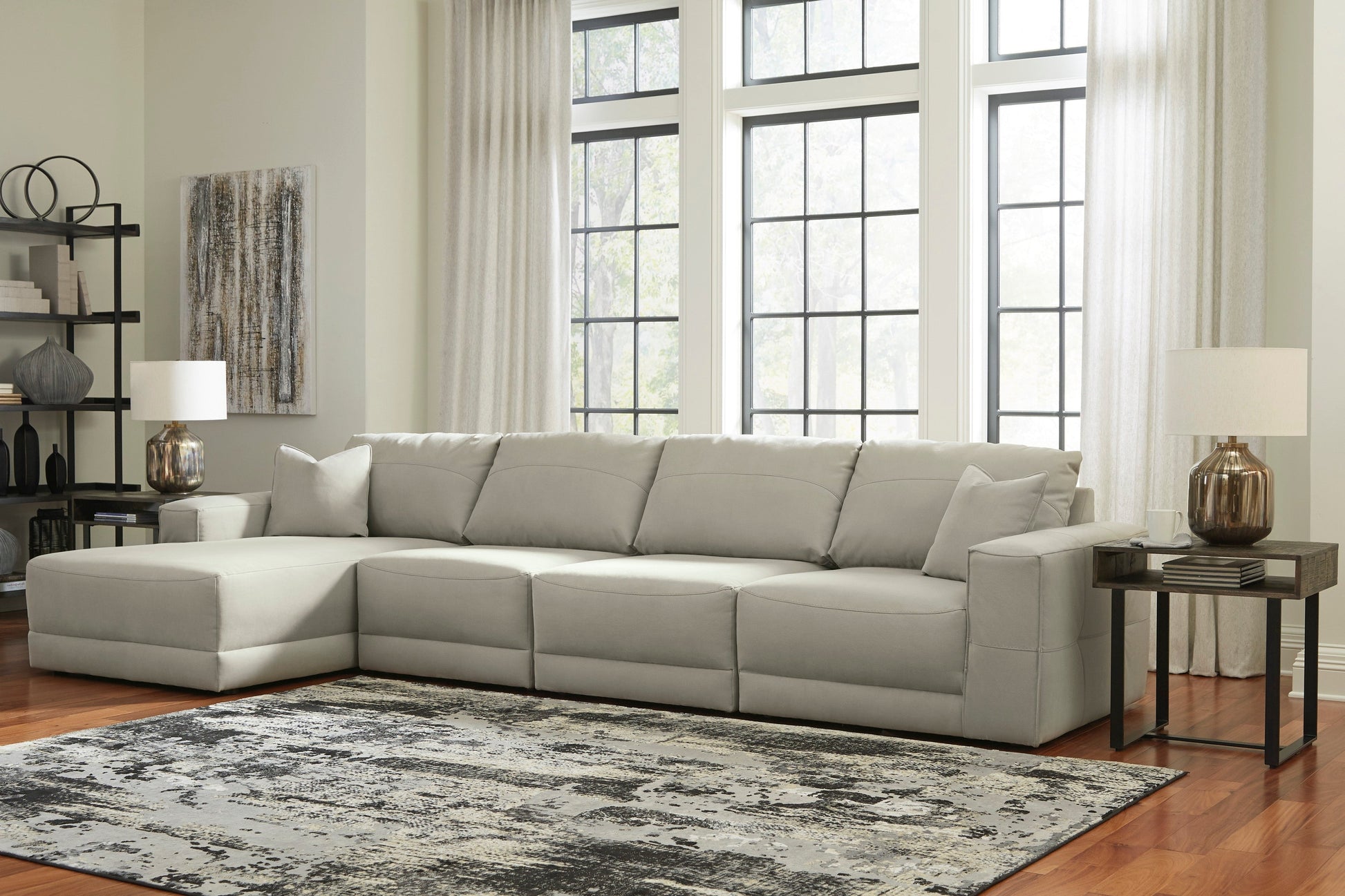 Next-Gen Gaucho Gray 4-Piece LAF Sectional - SET | 1830416 | 1830465 | 1830446(2) - Luna Furniture - Dallas Store