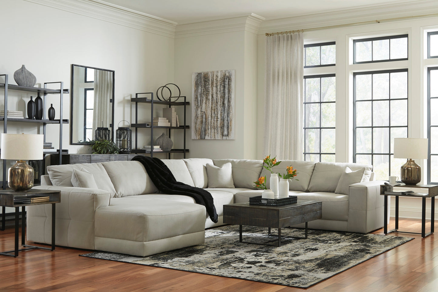 Next-Gen Gaucho Gray 6-Piece LAF Sectional - SET | 1830416 | 1830465 | 1830477 | 1830446(3) - Luna Furniture - Dallas Store