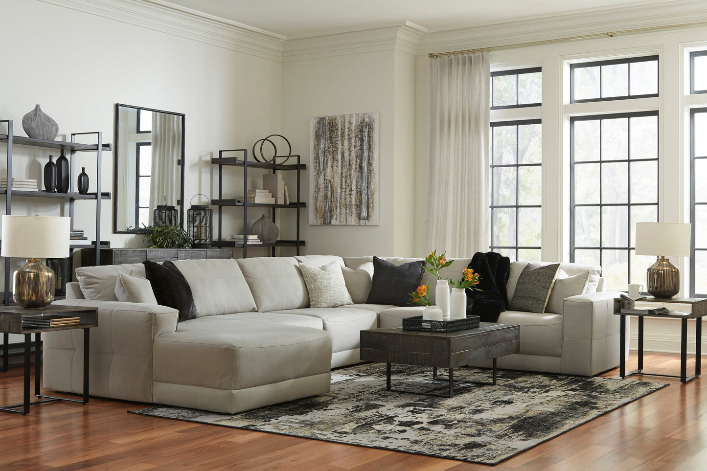 Next-Gen Gaucho Gray 6-Piece LAF Sectional - SET | 1830416 | 1830465 | 1830477 | 1830446(3) - Luna Furniture - Dallas Store