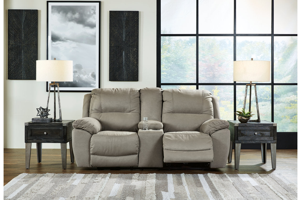 Next-Gen Gaucho Putty Power Reclining Loveseat with Console - 5420396 - Luna Furniture - Dallas Store