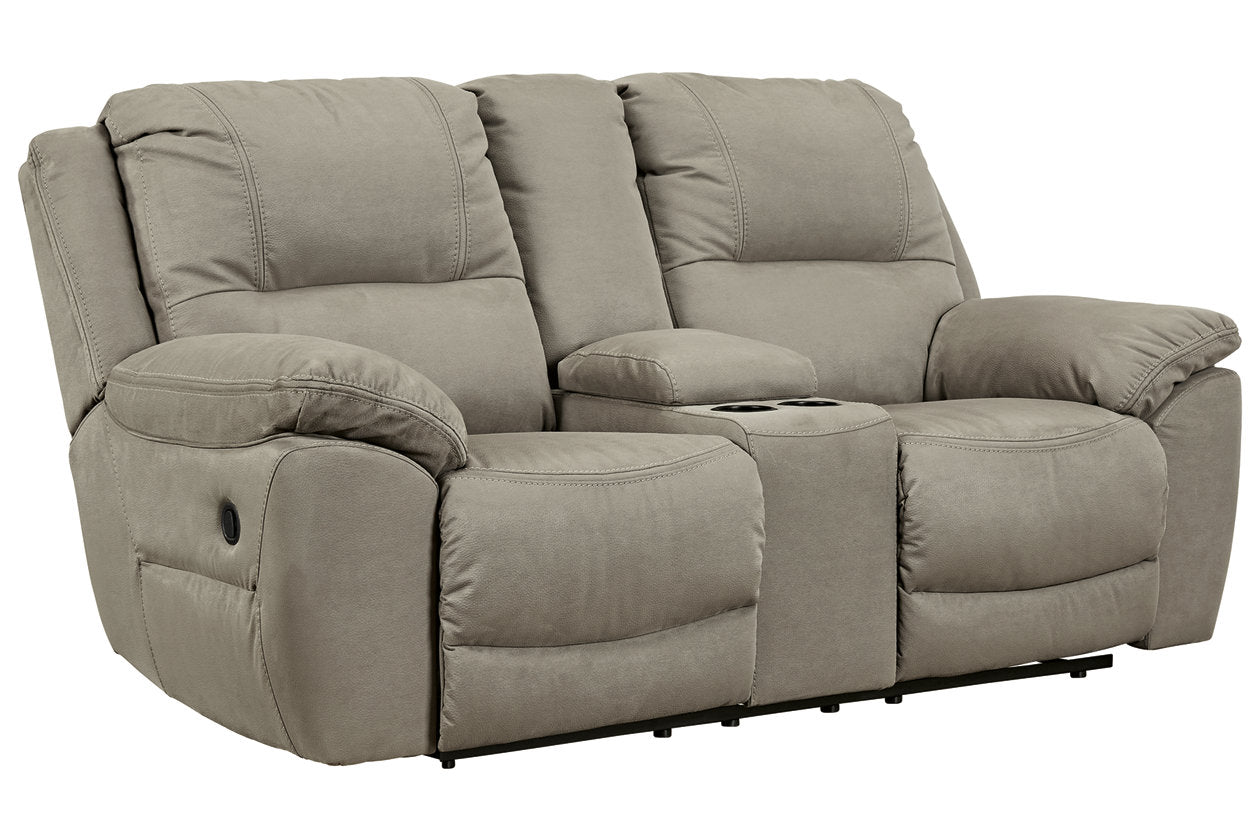 Next-Gen Gaucho Putty Reclining Loveseat with Console - 5420394 - Luna Furniture - Dallas Store