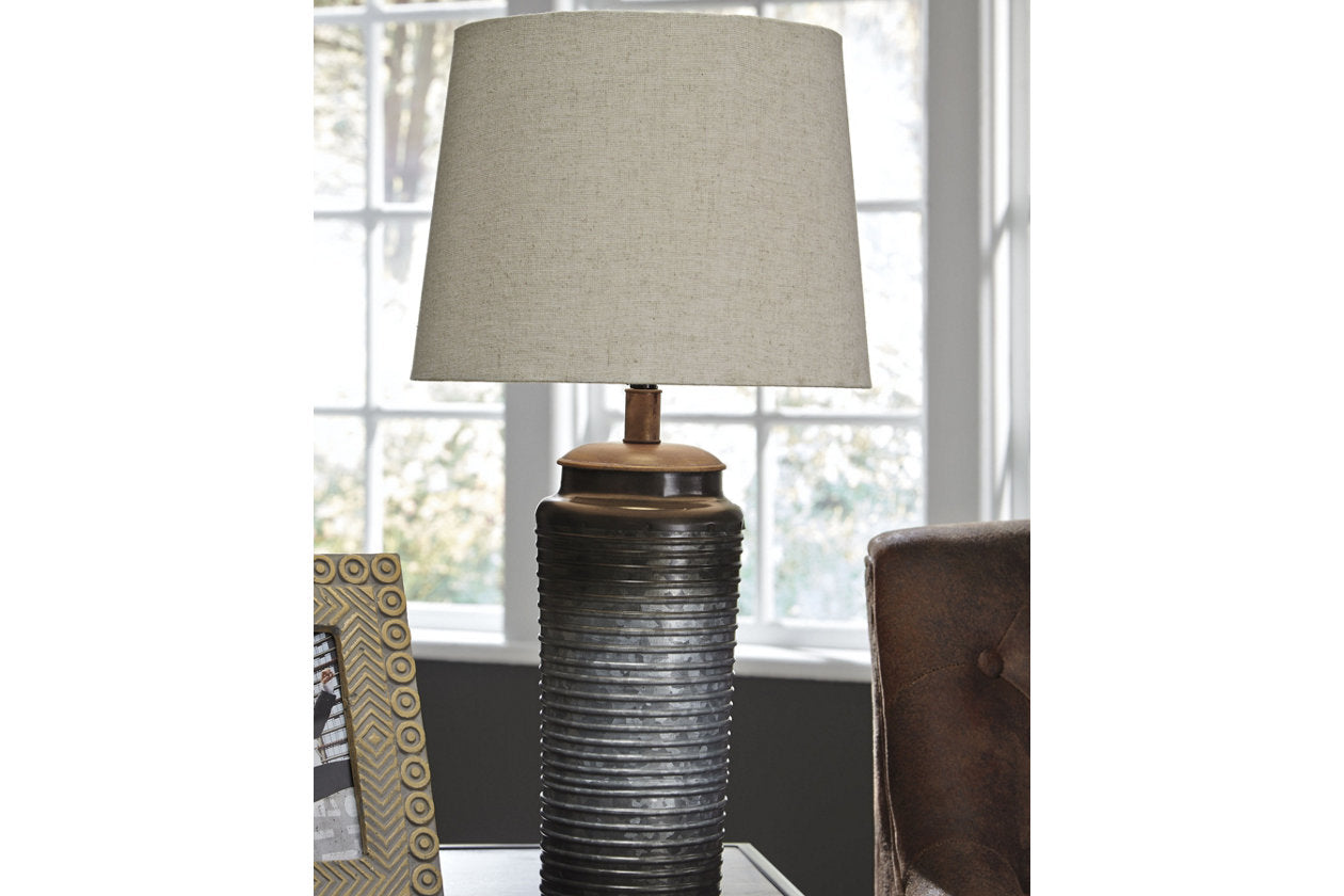 Norbert Gray Table Lamp, Set of 2 - L204064 - Luna Furniture - Dallas Store