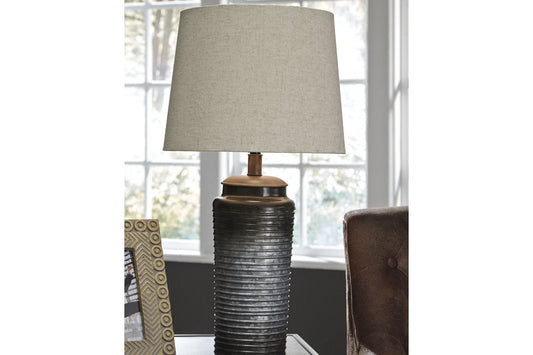 Norbert Gray Table Lamp, Set of 2 - L204064 - Luna Furniture - Dallas Store