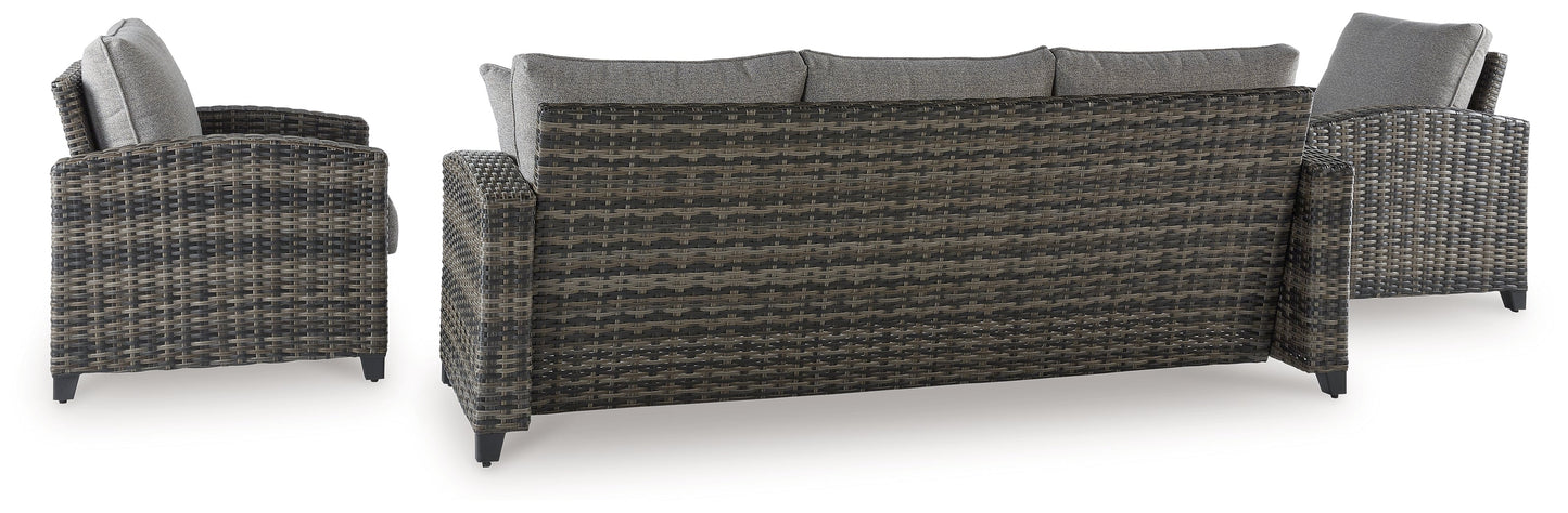 Oasis Court Gray Outdoor Sofa/Chairs/Table Set, Set of 4 - P335-081 - Luna Furniture - Dallas Store