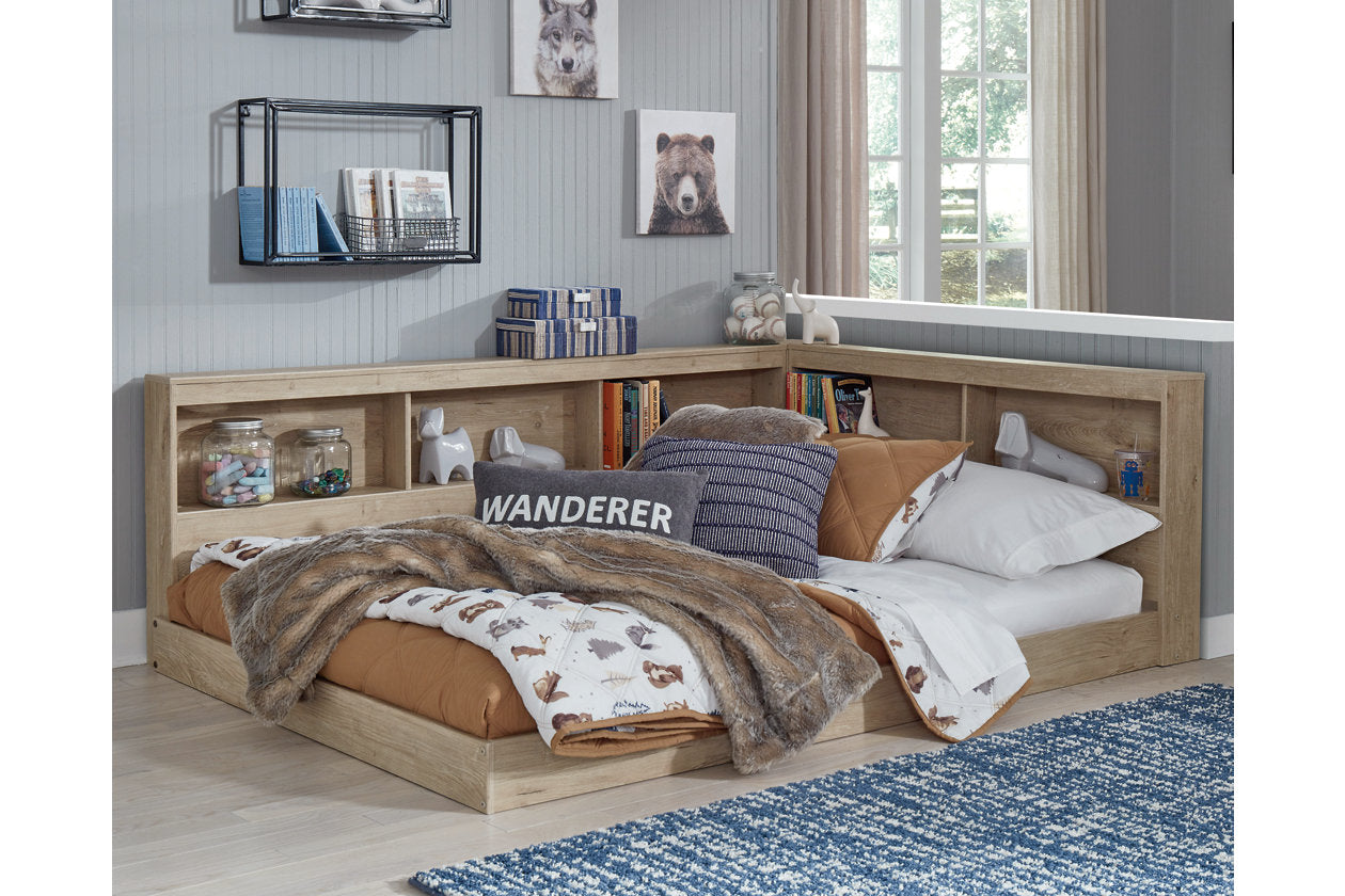Oliah Natural Full Bookcase Storage Bed - SET | EB2270-165 | EB2270-182 - Luna Furniture - Dallas Store