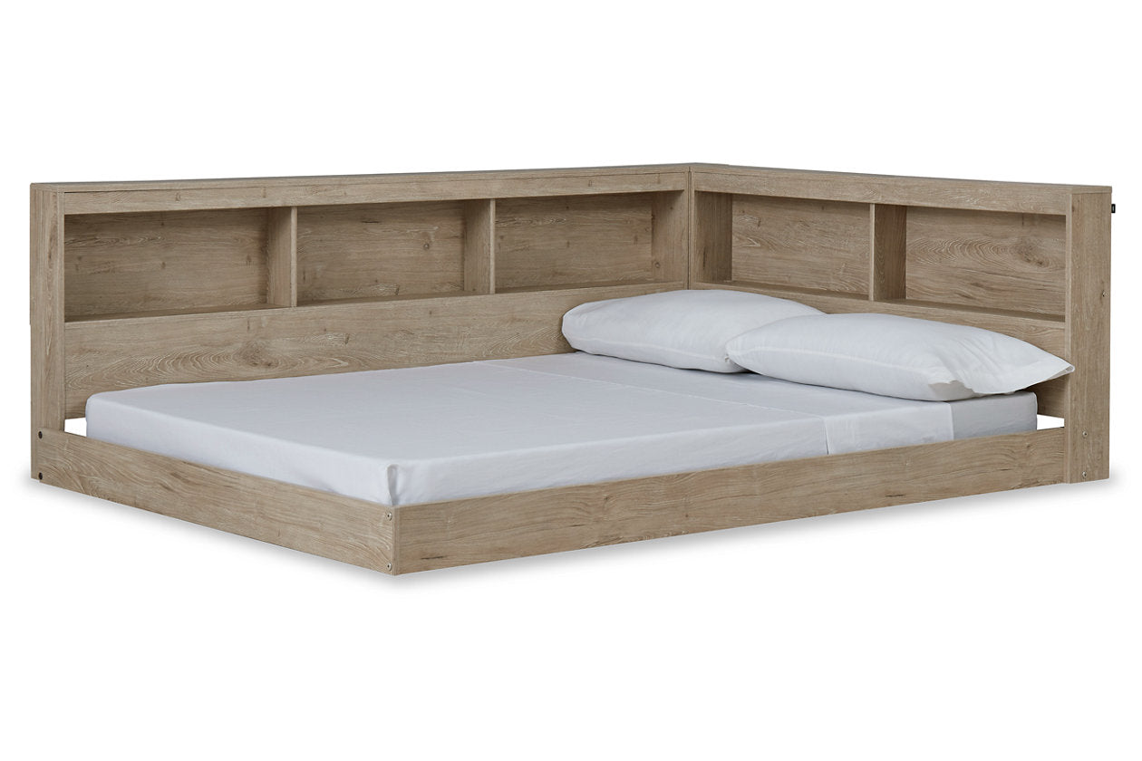 Oliah Natural Full Bookcase Storage Bed - SET | EB2270-165 | EB2270-182 - Luna Furniture - Dallas Store