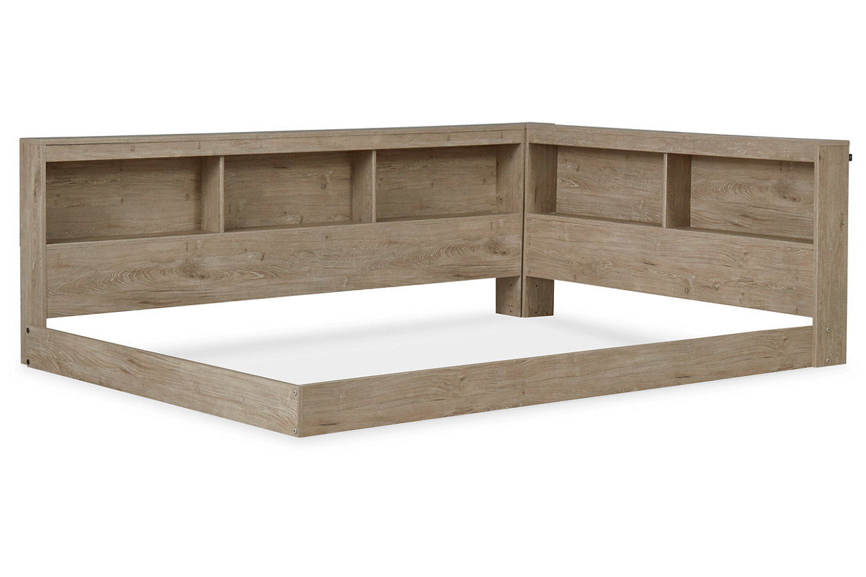 Oliah Natural Full Bookcase Storage Bed - SET | EB2270-165 | EB2270-182 - Luna Furniture - Dallas Store