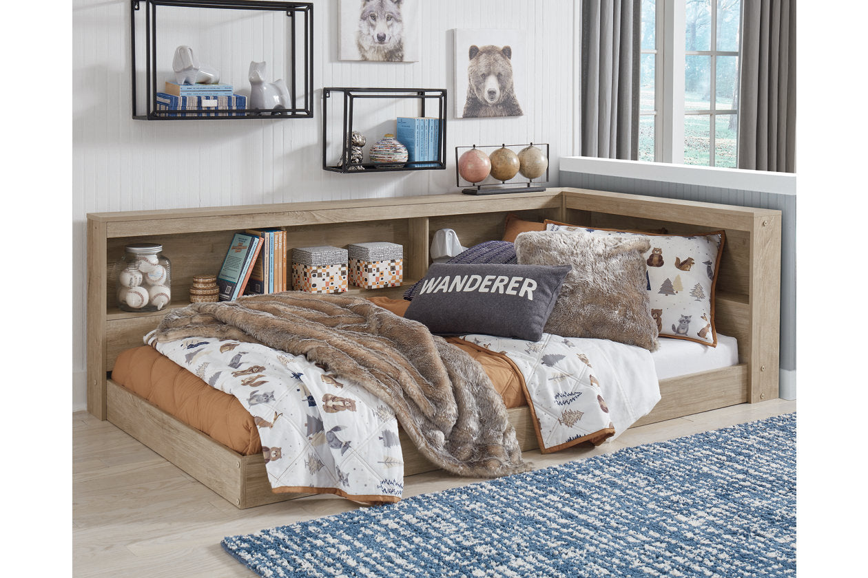Oliah Natural Twin Bookcase Storage Bed - SET | EB2270-163 | EB2270-182 - Luna Furniture - Dallas Store