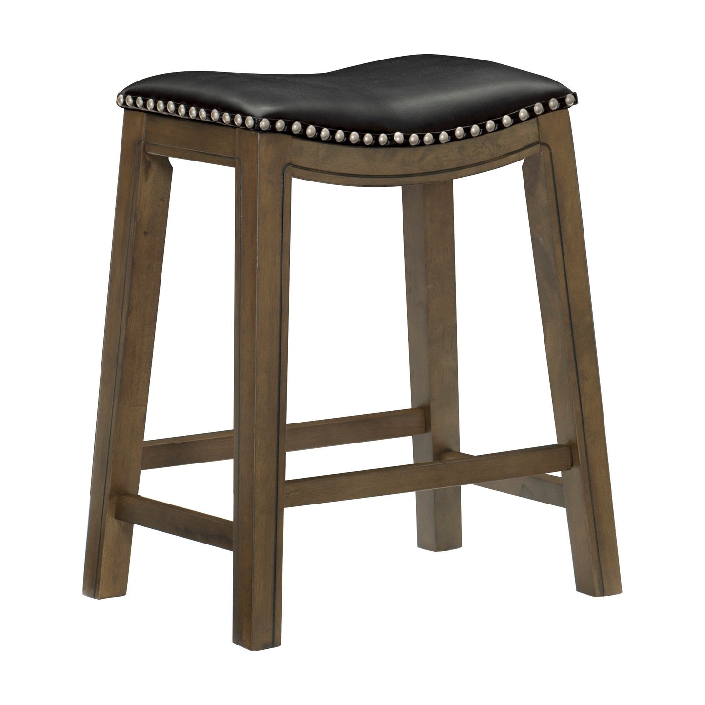 Ordway Black/Brown Counter Height Stool, Black - 5682BLK-24 - Luna Furniture - Dallas Store