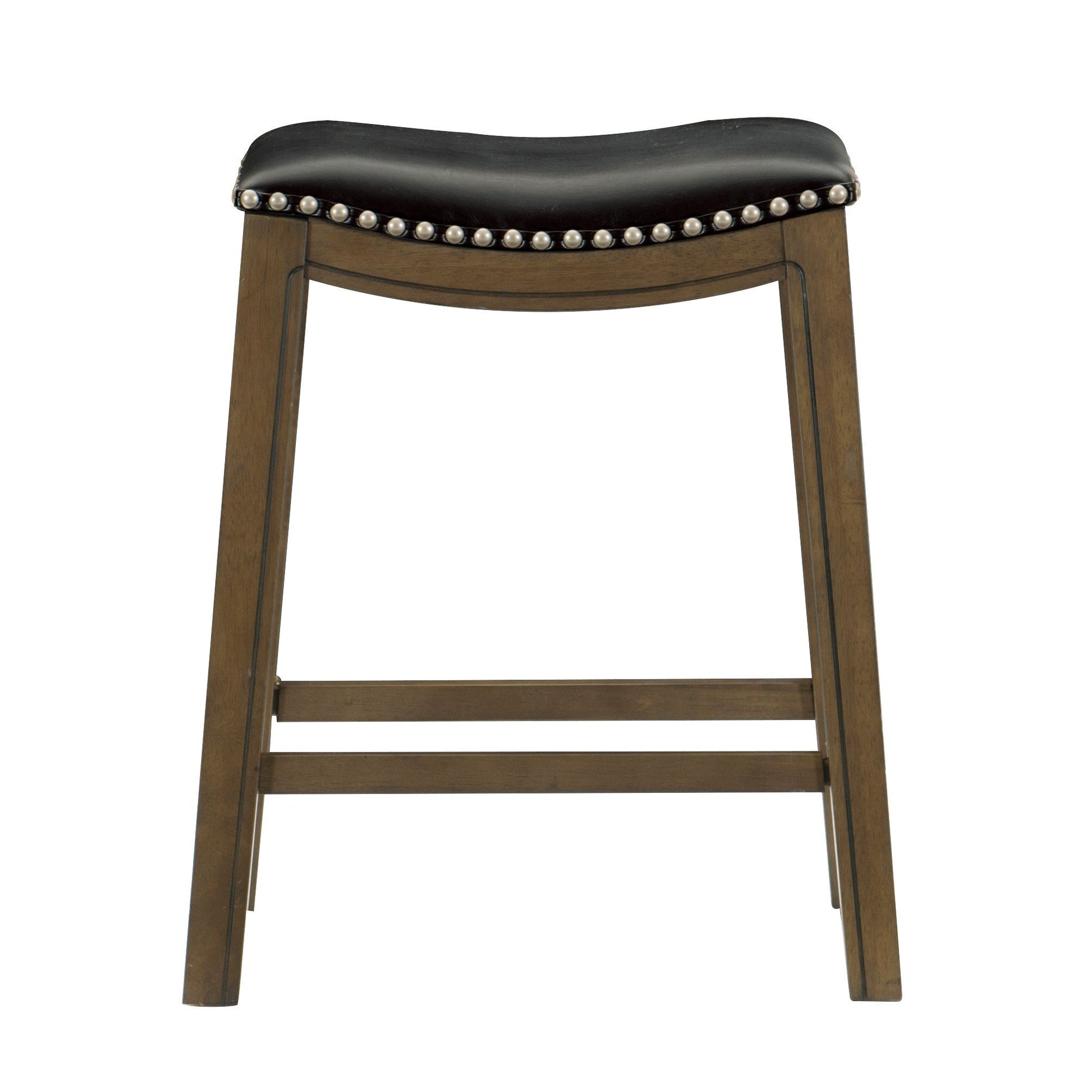 Ordway Black/Brown Counter Height Stool, Black - 5682BLK-24 - Luna Furniture - Dallas Store