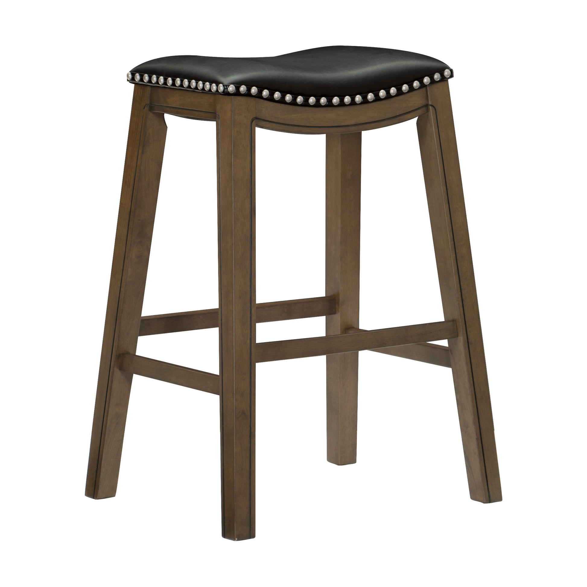 Ordway Black/Brown Pub Height Stool, Black - 5682BLK-29 - Luna Furniture - Dallas Store