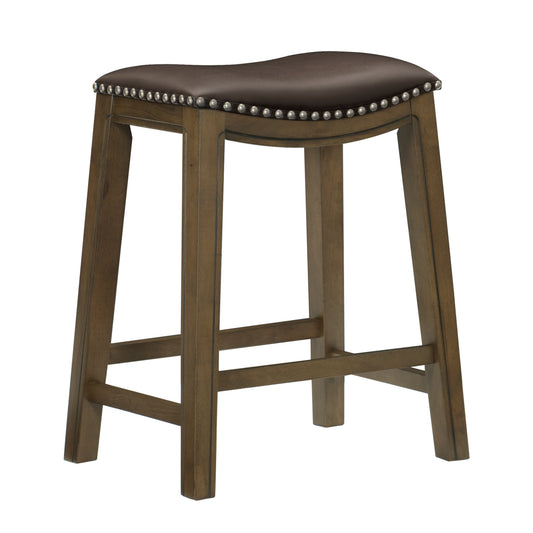 Ordway Brown/Brown Counter Height Stool, Brown - 5682BRW-24 - Luna Furniture - Dallas Store