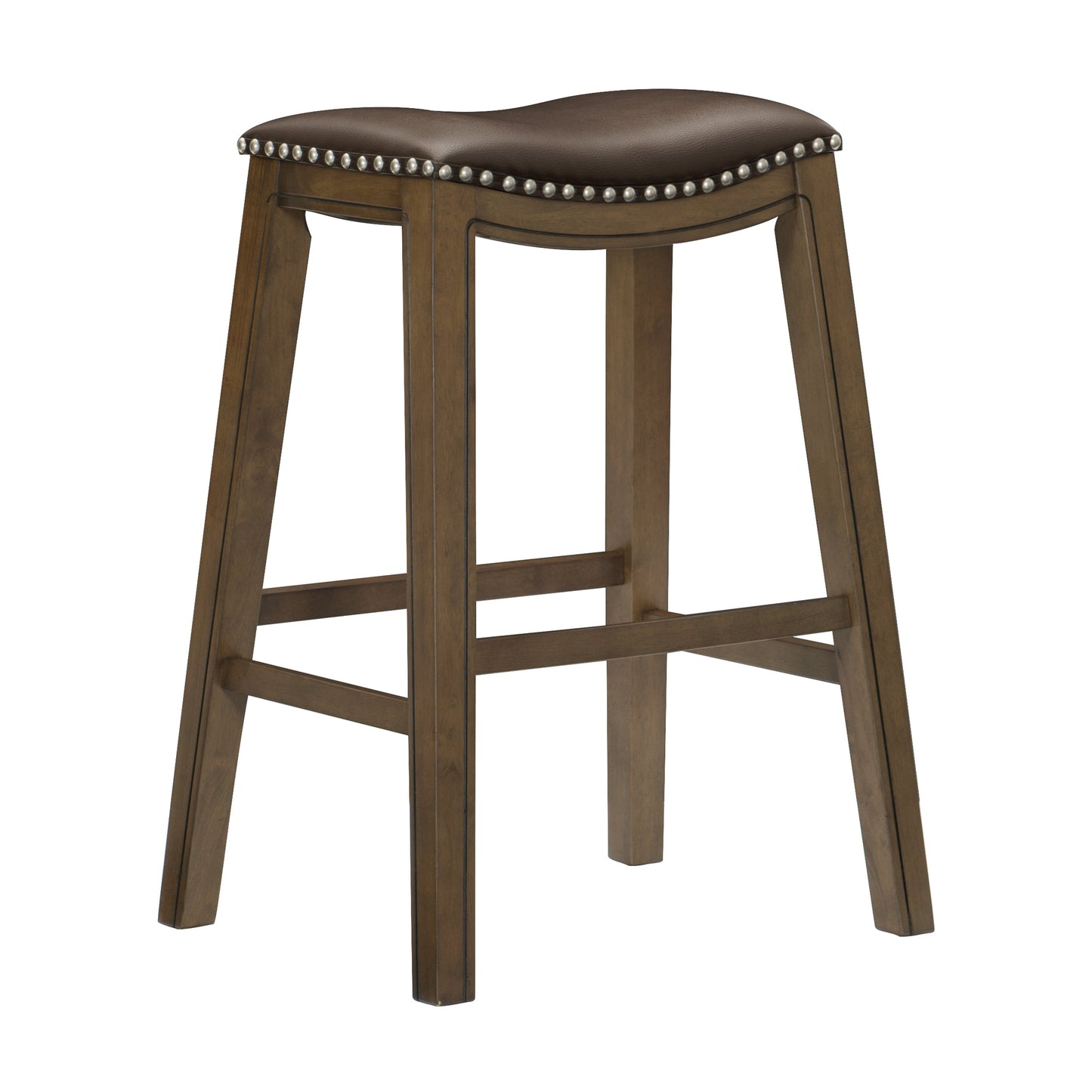 Ordway Brown/Brown Pub Height Stool, Brown - 5682BRW-29 - Luna Furniture - Dallas Store