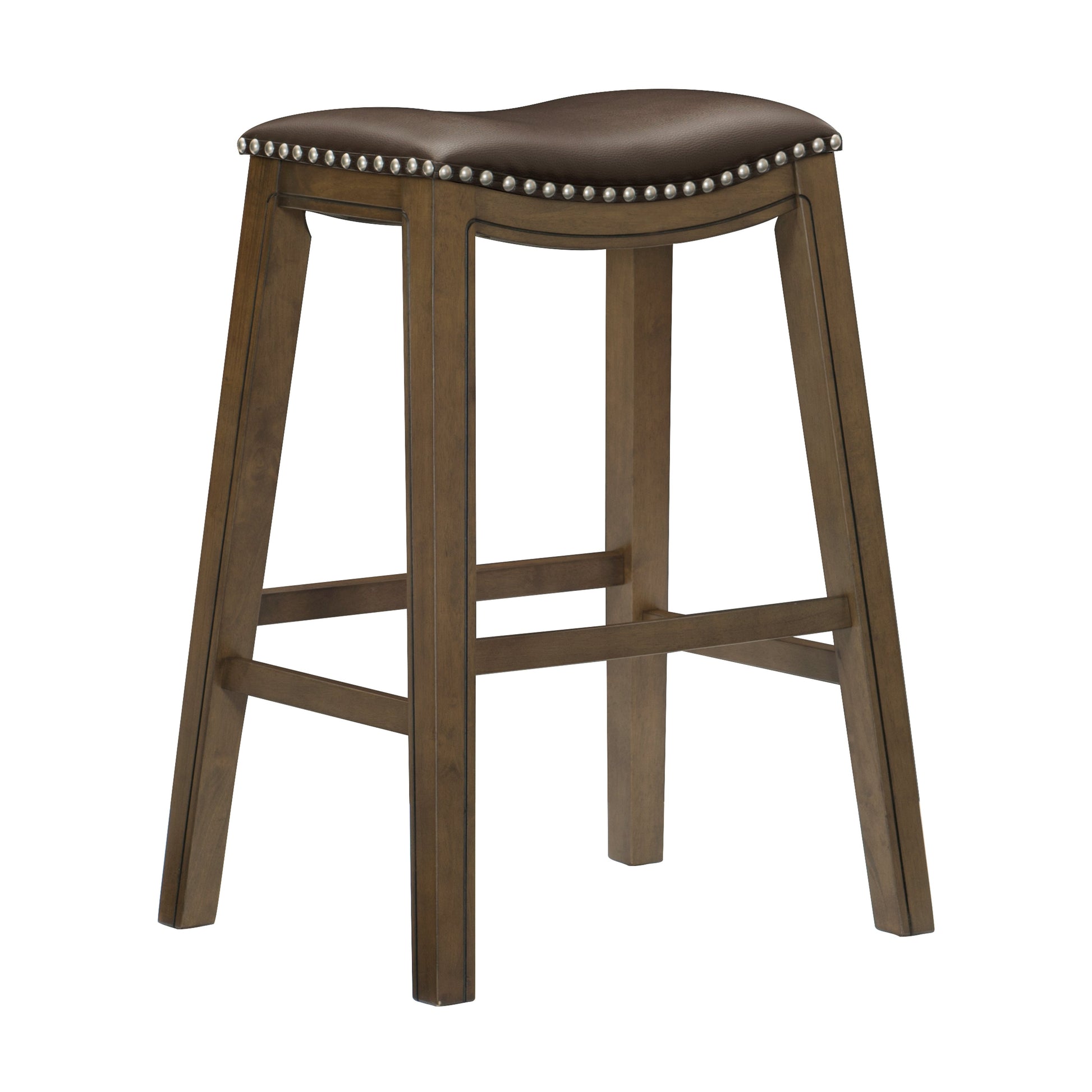 Ordway Brown/Brown Pub Height Stool, Brown - 5682BRW-29 - Luna Furniture - Dallas Store