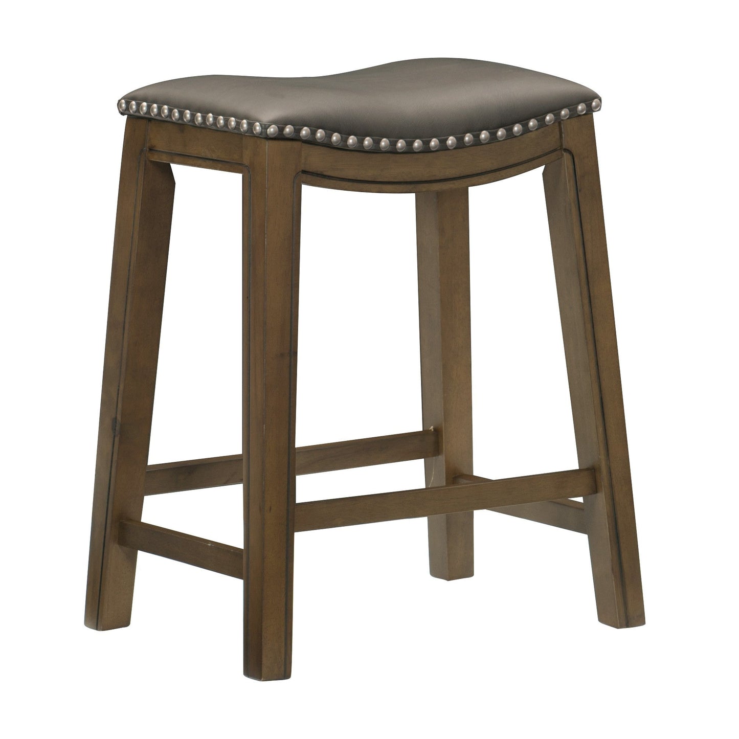 Ordway Gray/Brown Counter Height Stool, Gray - 5682GRY-24 - Luna Furniture - Dallas Store