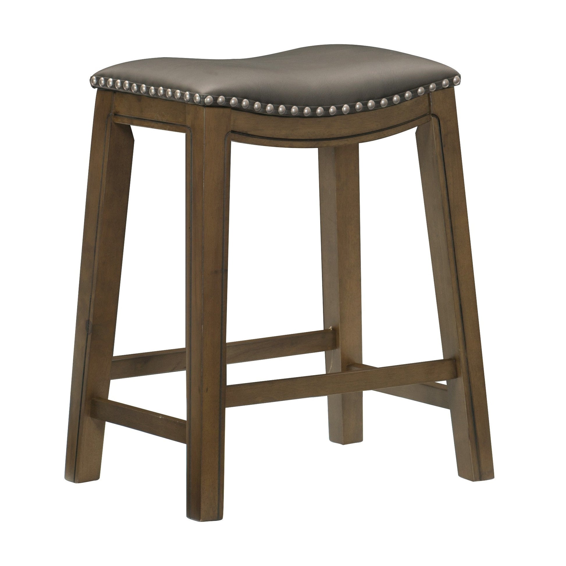 Ordway Gray/Brown Counter Height Stool, Gray - 5682GRY-24 - Luna Furniture - Dallas Store