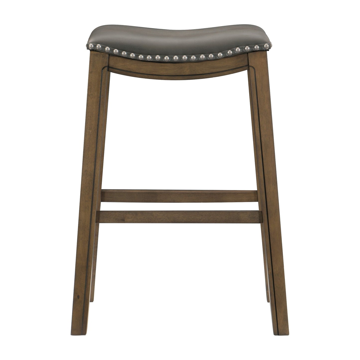 Ordway Gray/Brown Pub Height Stool, Gray - 5682GRY-29 - Luna Furniture - Dallas Store