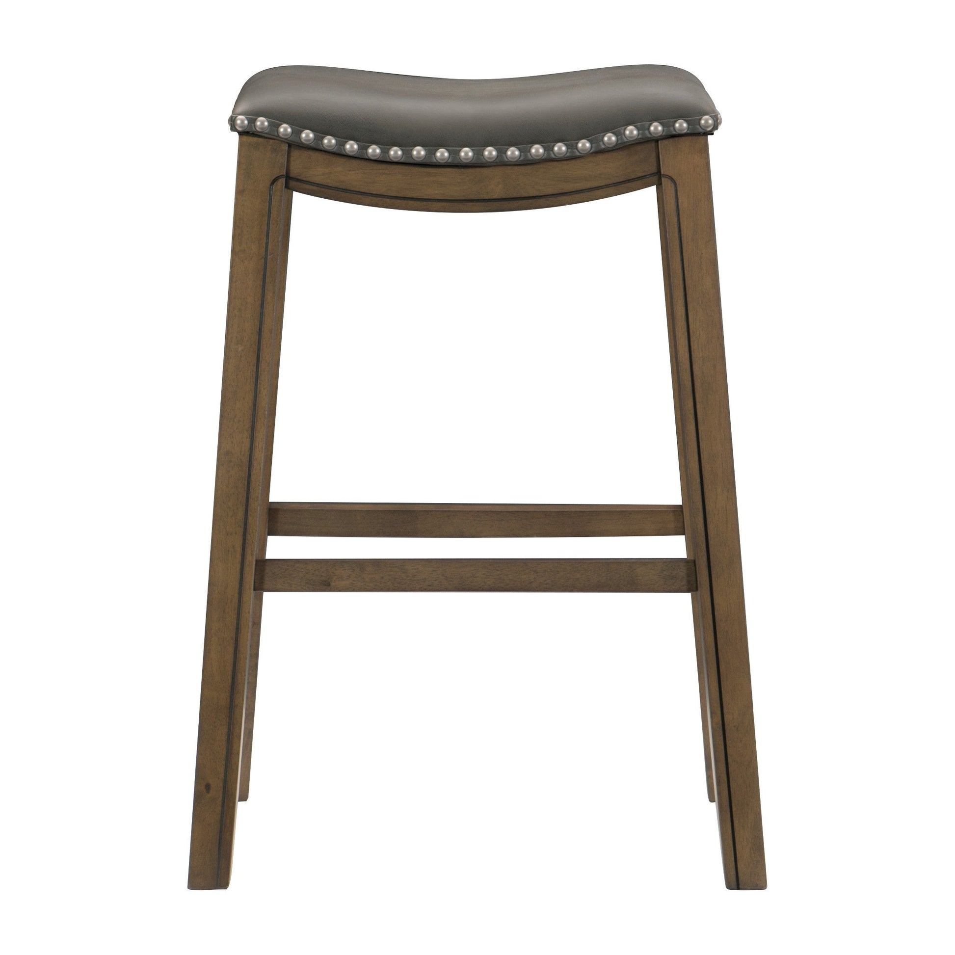 Ordway Gray/Brown Pub Height Stool, Gray - 5682GRY-29 - Luna Furniture - Dallas Store