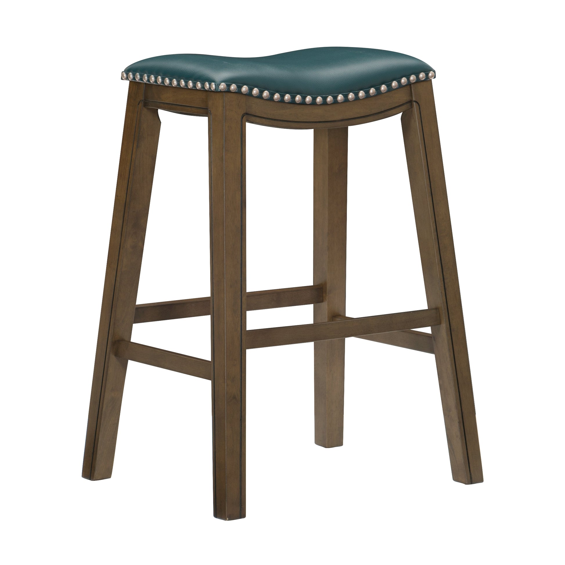 Ordway Green/Brown Pub Height Stool, Green - 5682GEN-29 - Luna Furniture - Dallas Store
