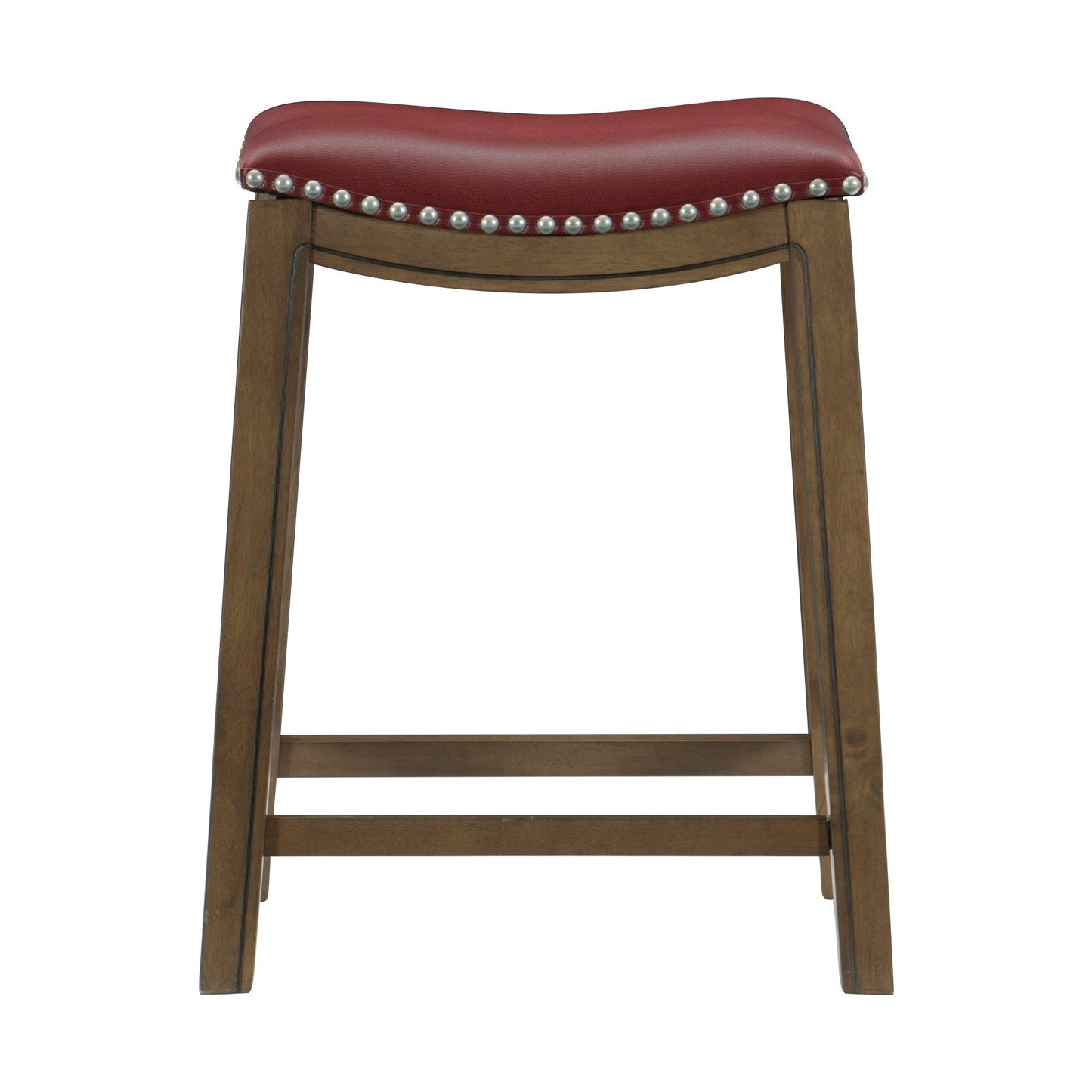 Ordway Red/Brown Counter Height Stool, Red - 5682RED-24 - Luna Furniture - Dallas Store
