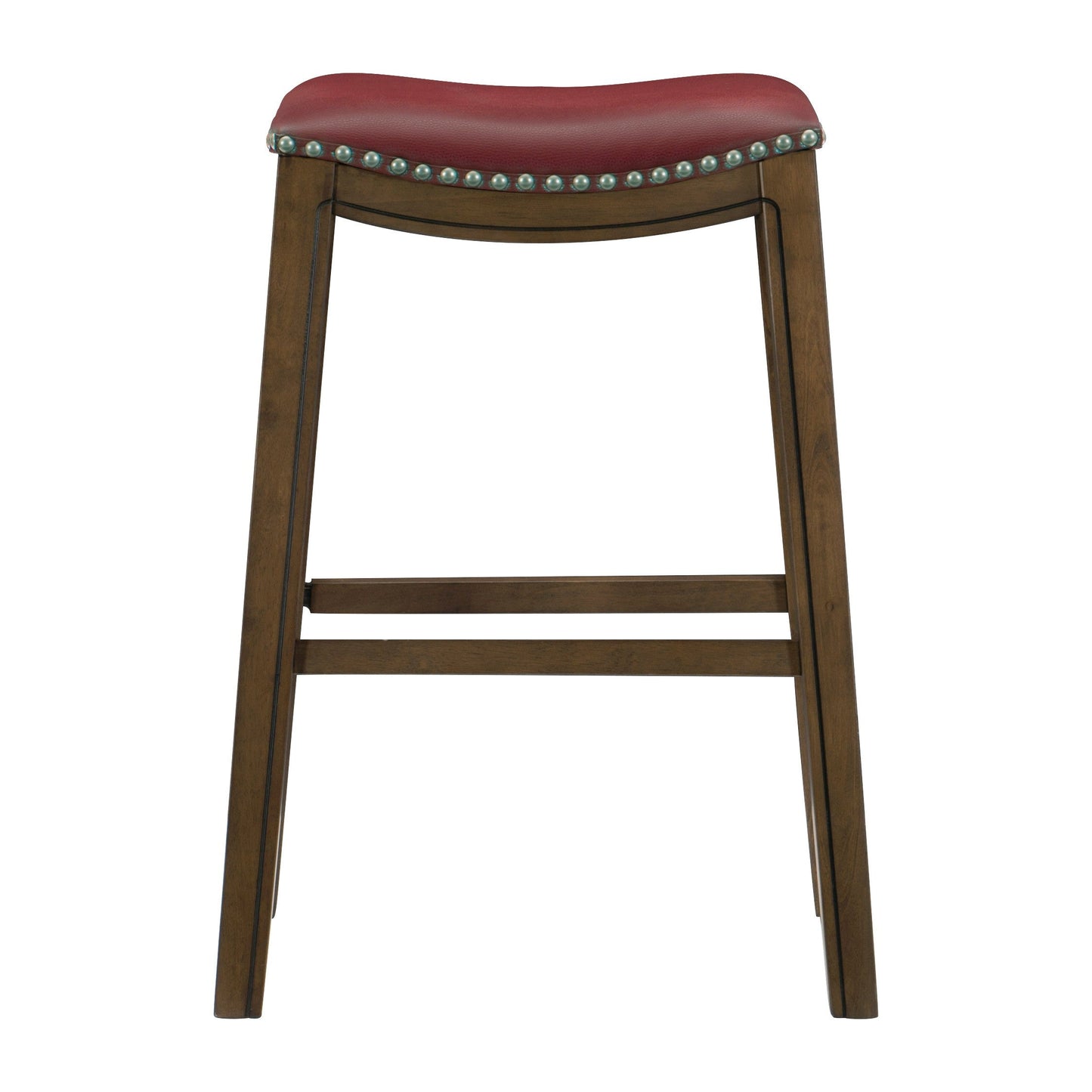 Ordway Red/Brown Pub Height Stool, Red - 5682RED-29 - Luna Furniture - Dallas Store