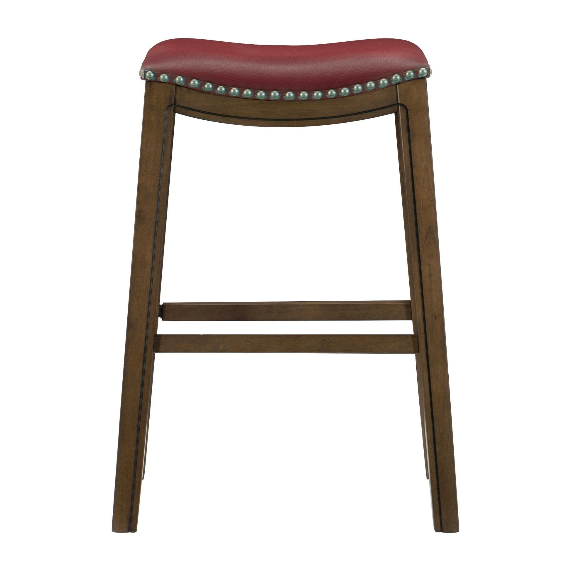 Ordway Red/Brown Pub Height Stool, Red - 5682RED-29 - Luna Furniture - Dallas Store