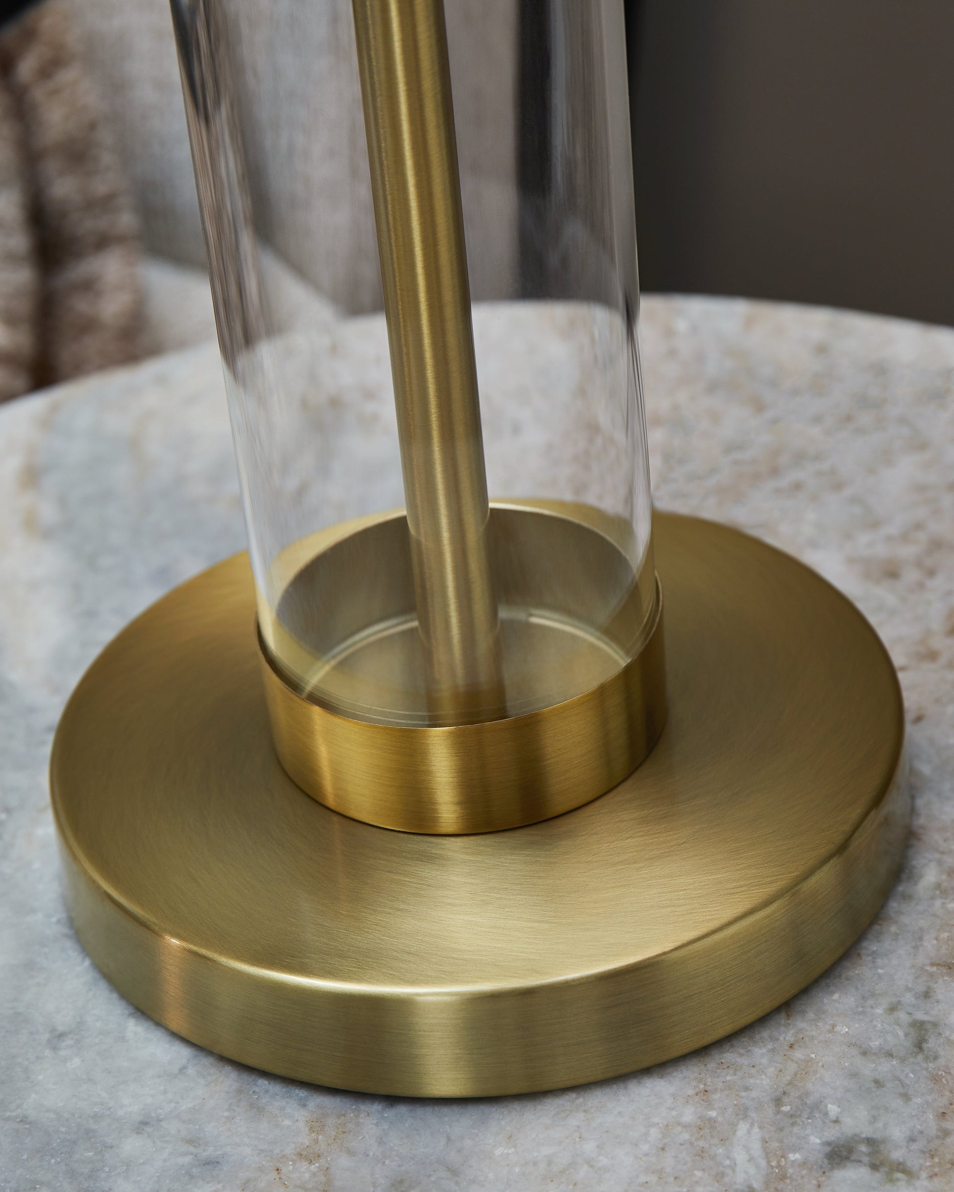 Orenman Clear/Brass Finish Table Lamp, Set of 2 - L431584 - Luna Furniture - Dallas Store