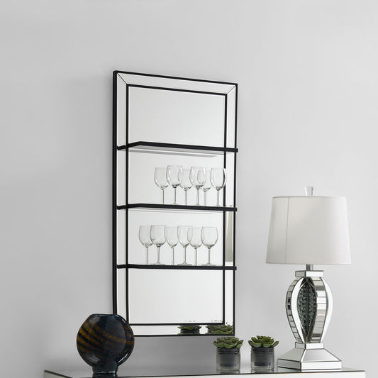 Oriel 3-Shelf Rectangle Wall Mirror - 961631 - Luna Furniture - Dallas Store